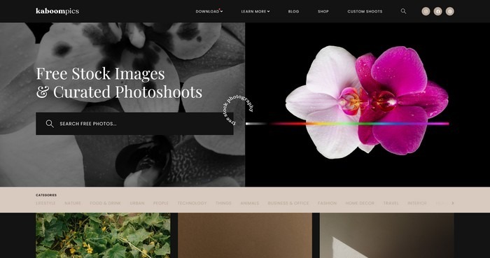 Kaboompics Kaboompics focuses on stylish, aesthetically pleasing images with carefully coordinated colors and compositions.