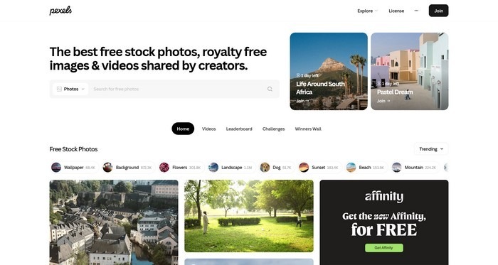 Pexels Pexels provides an extensive library of free photos and videos that can be used in personal and commercial projects.