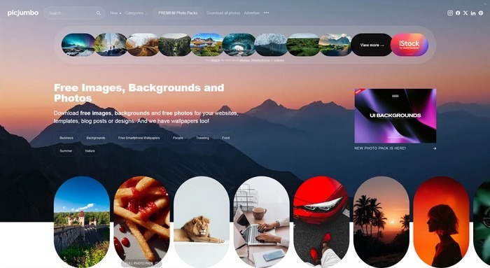Picjumbo Picjumbo provides a curated collection of modern, clean, and professional stock photos suitable for business and personal projects.