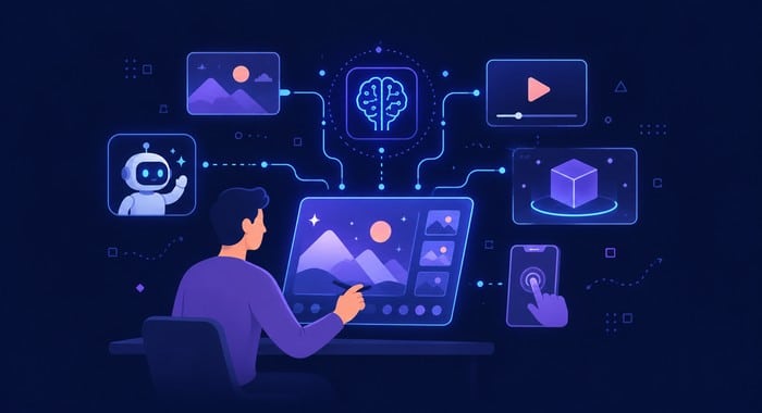 AI and emerging technologies are transforming visual storytelling by speeding up image creation, editing, background removal, and video production.